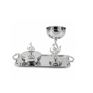 Golden Brass Incense <b>Burner</b> Set With Decorative Finial And Tray Hand Made Religious Use All Season - Product Image 5