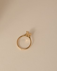 2.5 Carat Marquise Lab grown <b>Diamond</b> <b>Ring</b>, 14k Yellow Gold Engagement <b>Ring</b>, IGI Certified - Product Image 5