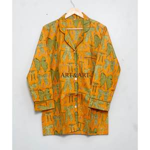 Conjunto de Pijama de Lujo 100% Algodón para Mujer, Ropa de Dormir Suave, Camisa y Pantalones, Ropa de Casa de Algodón Orgánico, Conjunto de Pijama para Damas de Honor - Product Image 3