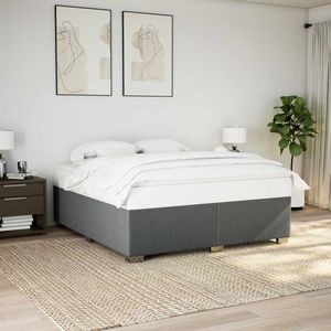 Cadre de lit rembourré gris foncé - Product Image 1