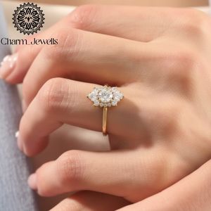 Bague de fiançailles unisexe en argent sterling plaqué or 22 carats avec moissanite taille coussin, sertie à griffes, certifiée IGI, 3 grammes, Charm_Jewells - Product Image 3