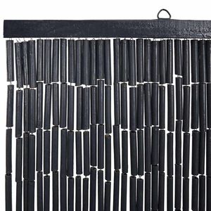 Rideau de porte anti-insectes en bambou gris foncé 100x200 cm, rehaussant l'écran de fenêtre avec une élégance naturelle - Product Image 4