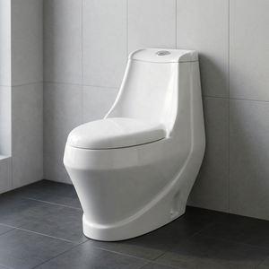 Ensemble WC monobloc en céramique avec siphon en P pour hôtel, moderne et économique, vente en gros - Product Image 5