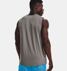 Polyester <b>Men's</b> Tank Top Loose Fit Round Neck Sleeveless Shirts Casual Streetwear Fashion Basic Tee Tank Tops <b>Singlets</b> <b>Men</b> Vest - Product Image 2