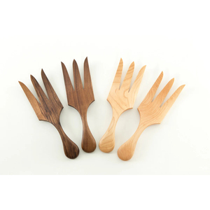 Handcrafted Acacia Wood Salad Server Set Long Handle Wooden <b>Serving</b> <b>Spoon</b> And Fork Eco-Friendly Kitchen Utensils For <b>Serving</b> - Product Image 2