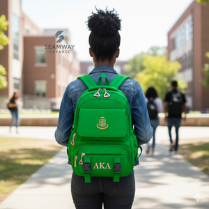 Alpha Kapa Alpha Sorority Backpack Stylish Bookbag Durable Cordura <b>Rucksack</b> Fashion Student Backpack Outdoor Hiking Daypack - Product Image 4