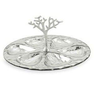 Elegante Centro de Mesa de Metal de Calidad Superior con Diseño de Flores y Hojas, Tazón de Lujo para Servir Comida, Utensilios de Cocina - Product Image 2