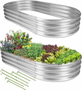 Cama de jardín elevada de metal para exteriores OEM para verduras, flores, hierbas, maceta grande de acero alto, caja de decoración galvanizada ODM - Product Image 5