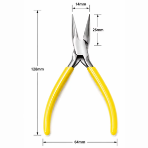 Precision Tapered Nose Pliers Stainless Steel Yellow Grip for Jewelry Making DIY Tools 128mm Custom Jewelry Pliers Manufacturer - Product Image 2