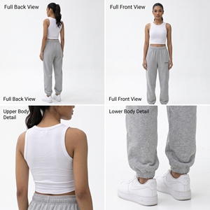 Private Label <b>Women's</b> Baggy <b>Pants</b> Premium Mens Loose Wide Leg Streetwear <b>Trousers</b> 100% Cotton Breathable Drawstring - Product Image 5