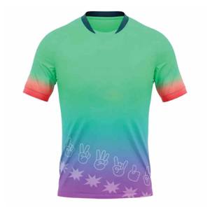 Camiseta Deportiva Personalizada con Logotipo para Hombre, Transpirable, de Secado Rápido, de Poliéster y Algodón, Cuello Redondo, Estilo Urbano para Verano, ELIXE SPORTS - Product Image 4
