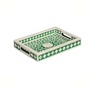 Wholesale FAIZA CRAFT <b>Disposable</b> Square Fruit-Themed Modern Bone Inlay Serving Tray From India Bulk Sale - Product Image 5