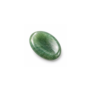 Pierre de palmier en cristal d'aventurine verte, ovale, polie, faite à la main, pierre précieuse en vrac pour la décoration intérieure et les cadeaux - Product Image 1