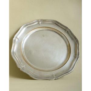 Assiette de présentation antique en étain, style floral, compatible lave-vaisselle, pour la restauration, assiettes en laiton, prix de gros - Product Image 4