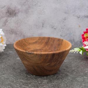 Élégantes petites coupelles en bois d'acacia, ustensiles polyvalents pour mélanger et servir, pour la cuisine à domicile, pour servir des salades et des soupes - Product Image 1