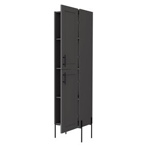 Mensole da Bagno Grigie Opache ad Alta Capacità con 4 Ripiani per Organizzazione e Stoccaggio - Product Image 4