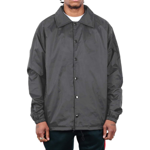 Men's Waterproof Polyester <b>Coach</b> Jacket Solid Color Turn-down Collar Casual Outerwear Autumn Wear - Product Image 4