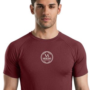 Cross Flex Tee Maroon Slim Fit Men's Performance T-Shirt Breathable Moisture Wicking Athletic Gym Training Sportswear Custom <b>Log</b> - Product Image 5