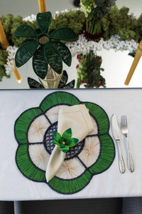 Mantel Individual Redondo de Rafia Natural Hecho a Mano, Tapete Tejido para Mesa, Decoración Elegante para el Hogar, Suministro al por Mayor Directo de Fábrica - Product Image 3