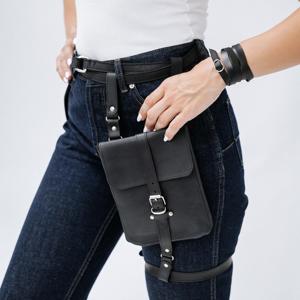 Bolso de Pierna Unisex de Cuero Genuino, Estilo Vintage para Motocicleta, Bolsa de Muslo para Exteriores, Bolsa Multifuncional para Cinturón LLB-0105 - Product Image 4