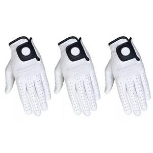 Adult Breathable Light <b>Weight</b> Long Lasting Durable Hand Sports Cabretta White Golf <b>Gloves</b> Genuine Leather Hand Grips - Product Image 3