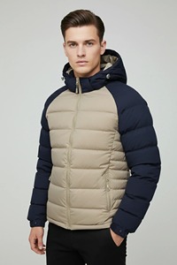 Blouson matelassé blanc à capuche pour femme, léger, coupe-vent, fermeture éclair sur le devant, manteau d'hiver décontracté, couleur unie, coupe ajustée, polyester, polaire - Product Image 2