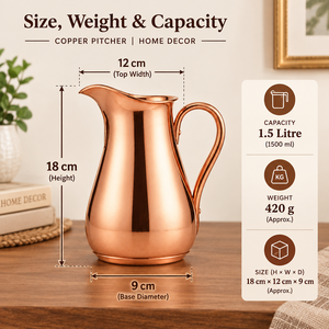 Carafe artisanale bicolore en laiton et cuivre, style vintage, avec col en laiton et corps en cuivre, pour la présentation de boissons, vaisselle décorative - Product Image 5