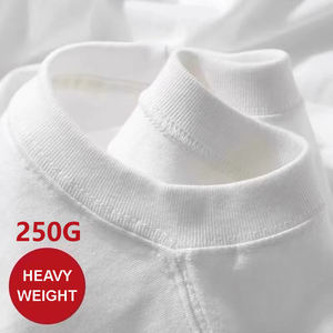 เสื้อยืดโอเวอร์ไซส์ผ้าคอตตอนถักน้ำหนัก 250 กรัม 100% ขายส่งจำนวนมาก รับผลิตตามแบบ พร้อมสกรีนโลโก้แบรนด์ โรงงานผู้ผลิตเสื้อยืดผู้ชาย - Product Image 2