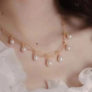 Collier de style dentelle rétro de haute qualité, tempérament polyvalent, lumière intense, perles d'eau douce naturelles impeccables, produit haut de gamme - Product Image 2