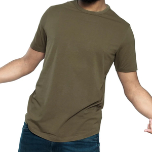 T-shirt à manches courtes pour homme, col rond, jersey d'été, 100% coton, séchage rapide, respirant, décontracté - Product Image 3