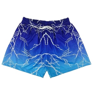 กางเกงขาสั้นฮิปฮอปสตรีทแวร์ลำลองผู้ชาย คุณภาพสูง ผ้าโพลีเอสเตอร์ 100% ลายลูกไม้ พิมพ์ลายด้วยความร้อน โลโก้สั่งทำได้ - Product Image 4