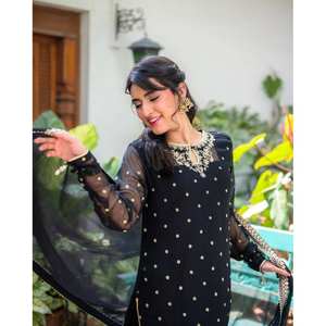 Ensemble haut et bas pour femme avec Dupatta pour fête - Product Image 2