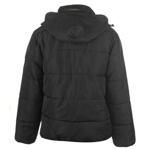 Veste matelassée à capuche pour homme, gris foncé, coupe classique, couleur unie, rembourrage en polyester, coupe-vent, fermeture éclair, manteau d'hiver - Product Image 6