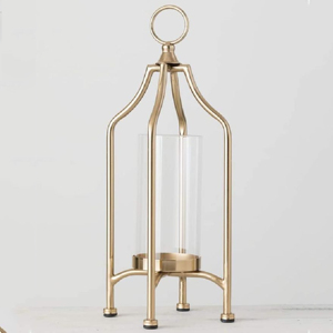 Lámpara colgante de metal con forma de cilindro de aspecto moderno, más vendida, con acabado dorado, centro de mesa para decoración del hogar, hecha a mano. - Product Image 5