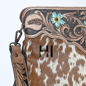 Genuine Cowhide Hair-On <b>Leather</b> Crossbody Bag Vintage Bohemian Shoulder Purse Adjustable Detachable Strap for Women - Product Image 3