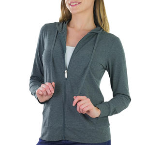 Service OEM – Nouveaux sweats à capuche zippés pour femme, personnalisables avec appliqués, épais, 100 % coton, brodés, coupe courte, qualité supérieure - Product Image 3
