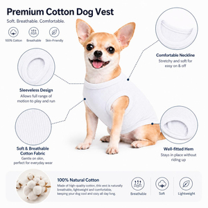 Ropa para Mascotas de Color Sólido, Camiseta Ligera para Perro con Logotipo y Diseño Personalizados, Camiseta Transpirable para Cachorro, Chaleco Suave para Mascotas - Product Image 2