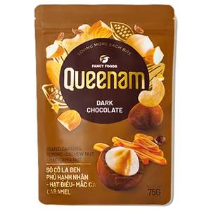 Chocolate Drageado de Exportación, Envío Directo, OEM/ODM, HALAL, 75g, Chocolate Negro Recubierto de Caramelo, Almendras, Anacardos, Nueces de Macadamia - Product Image 1