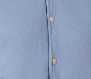 Veste universitaire pour homme, bleu clair beige, polyester/coton, manches à col montant, fermeture boutonnée, style preppy, coupe classique, vêtements d'hiver - Product Image 4