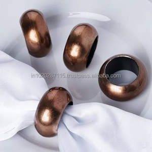 Elegant floral patterned metal <b>napkin</b> ring for spring weddings <b>baby</b> <b>showers</b> or seasonal family celebrations with elaborate decor - Product Image 4