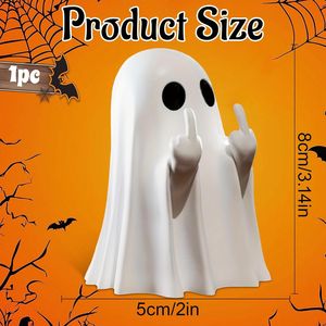 Statua di Fantasma in Resina Carina e Spettrale, Decorazione per Halloween, Ornamento per Casa e Ufficio - Product Image 2
