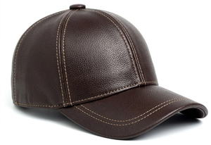 High Quality PU Leather Baseball Cap Unisex Adjustable Custom Logo Embroidery Hat Wholesale OEM - Product Image 6