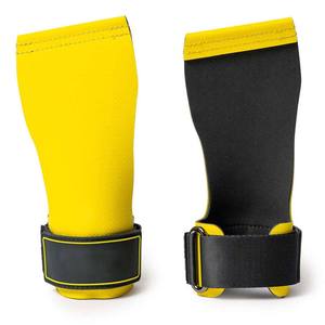 Factory Sale Gym Training Hand Grips with Palm Pad & Rubber Grip Pads for Weight Lifting <b>Dumbbell</b> Pull Ups Training Grips - Product Image 3