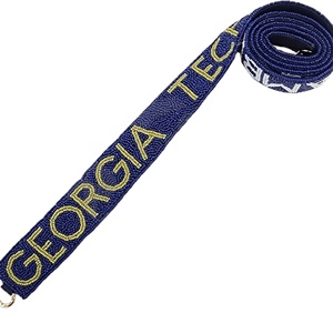 CRYSTAL CRAFT Georgia Tech India Style Correa de monedero con cuentas de vidrio de color personalizadas con logotipo y tamaño personalizados - Product Image 1