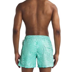 <b>Mens</b> Mid Waist Anti-Wrinkle Eco-Friendly Breathable Quick Dry Solid Swim <b>Trunks</b> High Street Style Elastic Waist 100% Polyester - Product Image 4