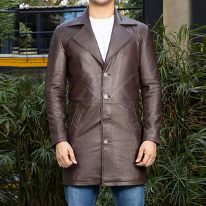 Manteau en cuir de haute qualité, sur mesure, prix de gros, manteau en cuir pour homme avec une finition élégante et une coupe confortable - Product Image 5