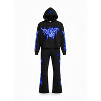 Ensemble sweat-shirt et pantalon de survêtement personnalisé avec impression graphique pour homme, style Y2K, en molleton épais, streetwear, jogging, tenue deux pièces