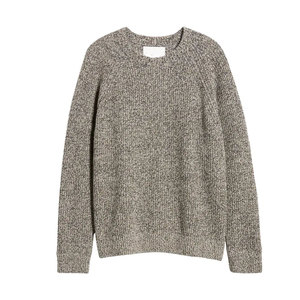 Pull en maille gris à col rond pour homme, 100 % acrylique, coupe classique, hiver, couleur unie, anti-boulochage, meilleure qualité, nouveauté pour homme - Product Image 1