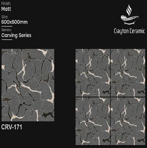 Carreaux de sol mats de luxe et haut de gamme, finition sculptée, 600*600 - Product Image 2