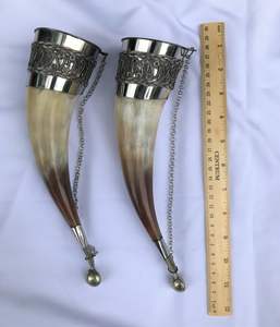 Classic Viking <b>Drinking</b> <b>Horn</b> With Stand Handmade Natural Ox <b>Horn</b> Mug For Beer Mead Wine And Gift Use - Product Image 4